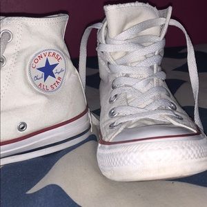 White converse high tops
